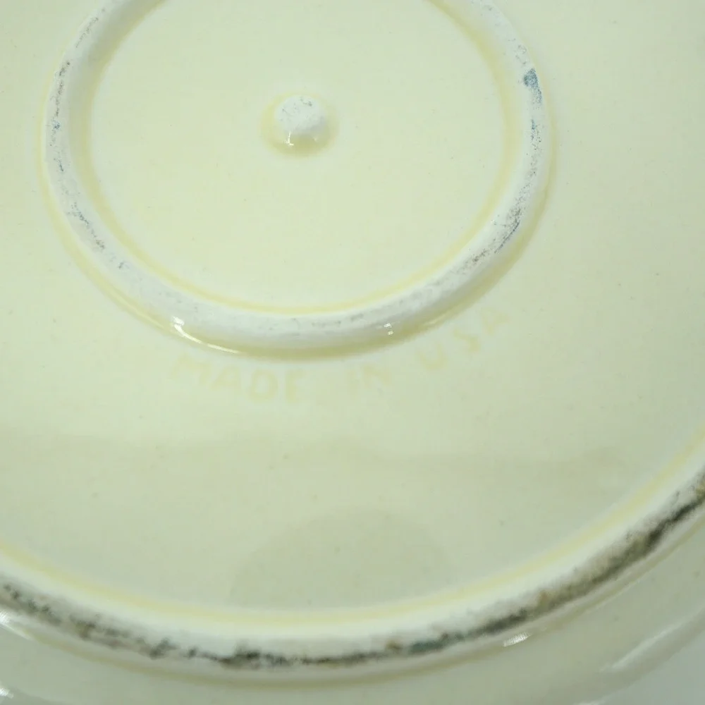 Treasure Craft Pie Dish 10.5in Cream Farm Fresh Berries Vintage‎ Pottery